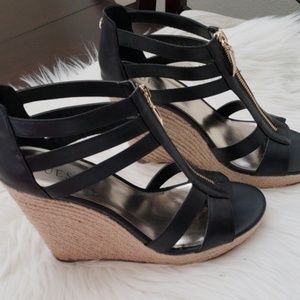 Guess zipper wedges sz 9.5